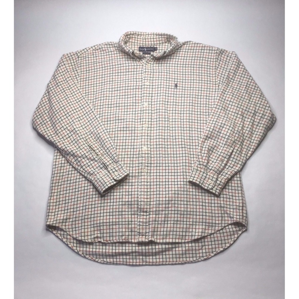 Ralph Lauren Men's Long‎ Sleeve Button Front Blaire 100% Cotton Shirt, XL, B